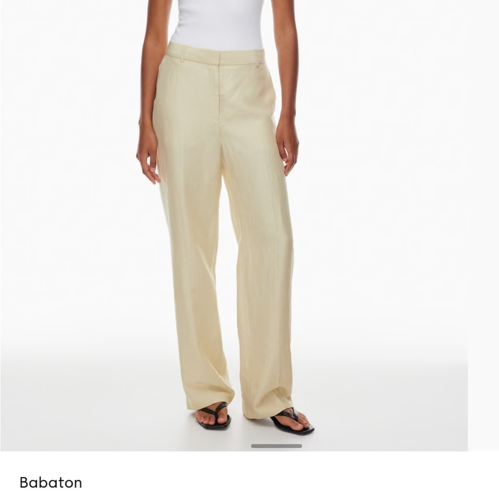 Aritzia Babaton agency pant. Cream linen size 4